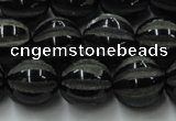 CAG8003 15.5 inches 14mm carved round black agate beads