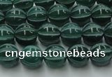 CAG8005 15.5 inches 8mm carved round green agate beads