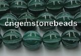 CAG8006 15.5 inches 10mm carved round green agate beads