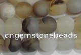 CAG8012 15.5 inches 8mm round matte Montana agate gemstone beads