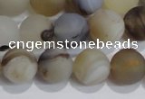 CAG8014 15.5 inches 10mm round matte Montana agate gemstone beads