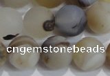 CAG8016 15.5 inches 14mm round matte Montana agate gemstone beads