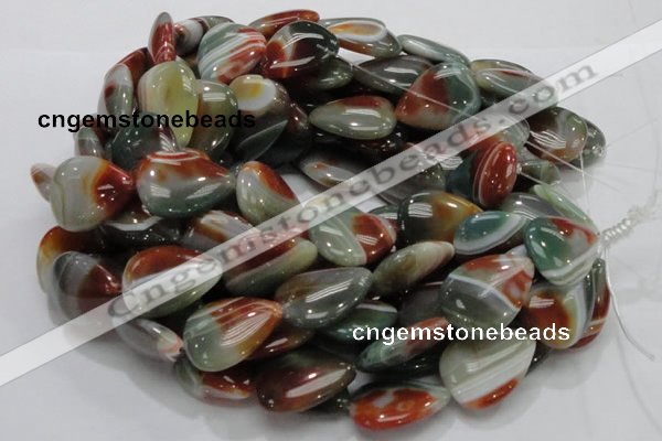 CAG808 15.5 inches 22*30mm flat teardrop rainbow agate gemstone beads