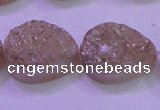 CAG8311 7.5 inches 18*25mm teardrop champagne plated druzy agate beads