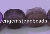 CAG8436 15.5 inches 22mm coin grey druzy agate gemstone beads