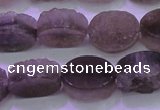 CAG8441 15.5 inches 10*14mm oval grey druzy agate gemstone beads