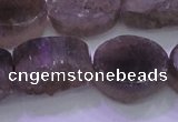 CAG8445 15.5 inches 18*25mm oval grey druzy agate gemstone beads