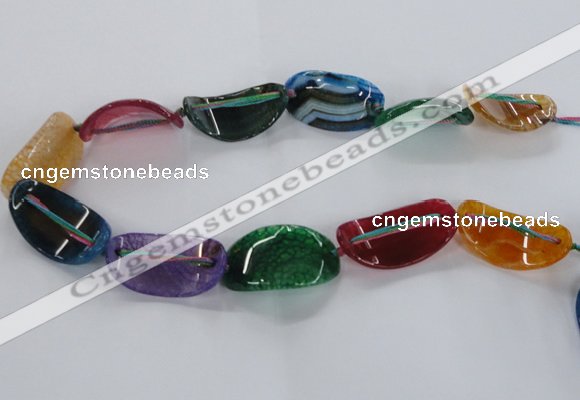 CAG8511 15.5 inches 25*35mm - 20*40mm dragon veins agate beads