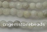 CAG8513 15.5 inches 4mm faceted round grey agate beads wholesale