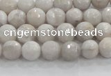 CAG8514 15.5 inches 6mm faceted round grey agate beads wholesale