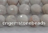 CAG8517 15.5 inches 12mm faceted round grey agate beads wholesale