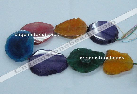 CAG8534 15.5 inches 40*45mm - 45*55mm freeform dragon veins agate beads