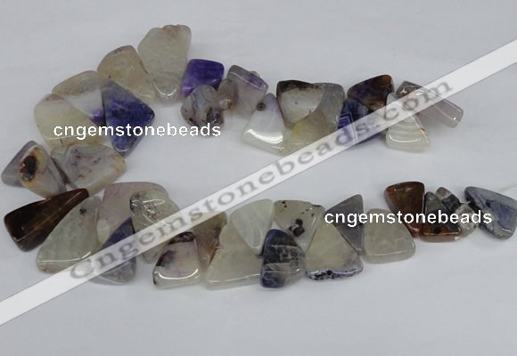 CAG8540 Top drilled 15*20mm - 25*30mm freeform dragon veins agate beads