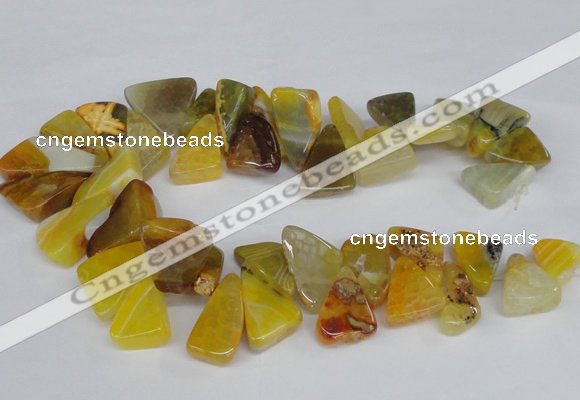 CAG8543 Top drilled 15*20mm - 25*30mm freeform dragon veins agate beads