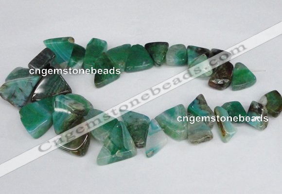 CAG8545 Top drilled 15*20mm - 25*30mm freeform dragon veins agate beads