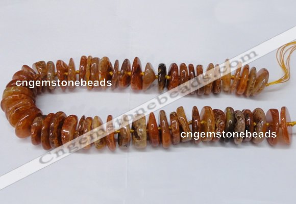 CAG8562 6*22mm - 10*26mm tyre dragon veins agate beads wholesale