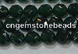 CAG8580 15.5 inches 10mm faceted round green agate gemstone beads