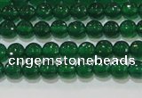 CAG8582 15.5 inches 6mm faceted round green agate gemstone beads