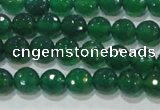 CAG8583 15.5 inches 8mm faceted round green agate gemstone beads