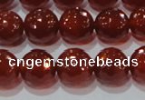 CAG8593 15.5 inches 12mm faceted round red agate gemstone beads