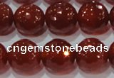 CAG8595 15.5 inches 16mm faceted round red agate gemstone beads