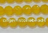 CAG8603 15.5 inches 10mm faceted round yellow agate gemstone beads