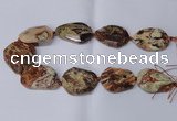 CAG8640 15.5 inches 30*40mm - 35*45mm freeform ocean agate beads