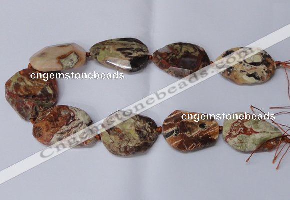 CAG8640 15.5 inches 30*40mm - 35*45mm freeform ocean agate beads