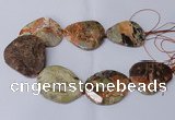 CAG8641 15.5 inches 45*50mm - 50*55mm freeform ocean agate beads