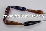 CAG8645 15.5 inches 20*80mm teardrop dragon veins agate beads