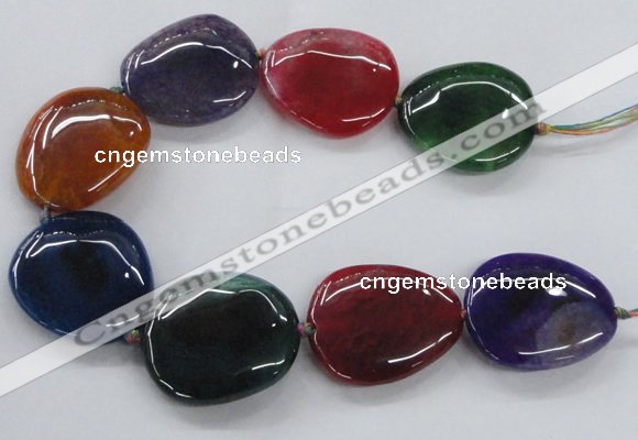 CAG8647 15.5 inches 35*40mm - 40*45mm freeform dragon veins agate beads