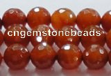 CAG866 15.5 inches faceted round 14mm agate gemstone beads