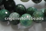 CAG867 15.5 inches 12mm faceted roundagate gemstone beads