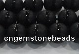 CAG8676 15.5 inches 8mm round matte tibetan agate gemstone beads