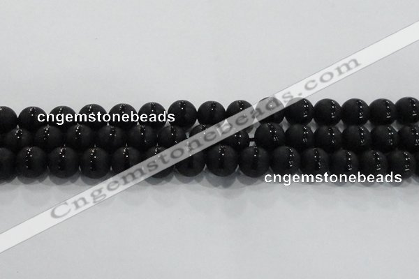 CAG8677 15.5 inches 10mm round matte tibetan agate gemstone beads