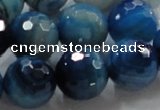 CAG868 15.5 inches 18mm faceted roundagate gemstone beads