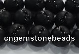 CAG8682 15.5 inches 10mm round matte tibetan agate gemstone beads