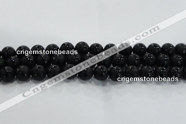 CAG8683 15.5 inches 12mm round matte tibetan agate gemstone beads