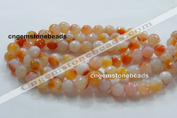 CAG869 15.5 inches 16mm faceted round agate gemstone beads