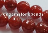 CAG870 15.5 inches 18mm faceted round agate gemstone beads