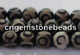 CAG8700 15.5 inches 6mm round matte tibetan agate gemstone beads