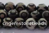 CAG8701 15.5 inches 8mm round matte tibetan agate gemstone beads