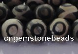 CAG8703 15.5 inches 12mm round matte tibetan agate gemstone beads