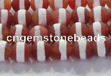 CAG8705 15.5 inches 6mm round matte tibetan agate gemstone beads