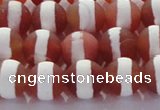 CAG8707 15.5 inches 10mm round matte tibetan agate gemstone beads