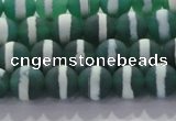 CAG8710 15.5 inches 6mm round matte tibetan agate gemstone beads