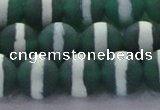 CAG8713 15.5 inches 12mm round matte tibetan agate gemstone beads