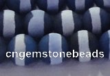 CAG8718 15.5 inches 12mm round matte tibetan agate gemstone beads