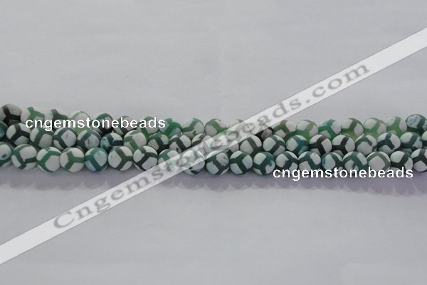 CAG8720 15.5 inches 6mm round matte tibetan agate gemstone beads