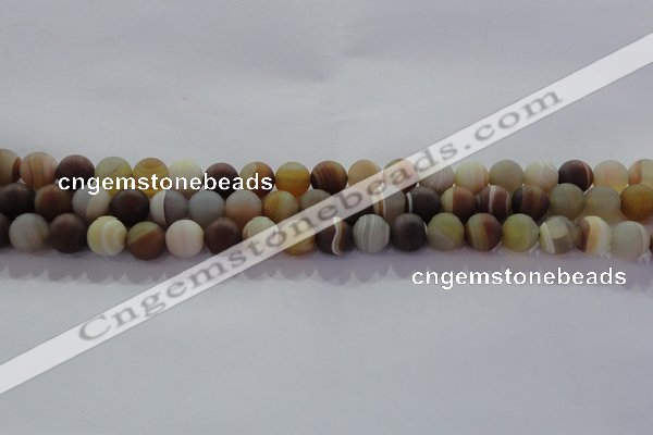 CAG8725 15.5 inches 6mm round matte madagascar agate beads